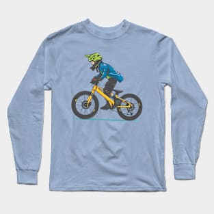 boy ride a mountain bike Long Sleeve T-Shirt